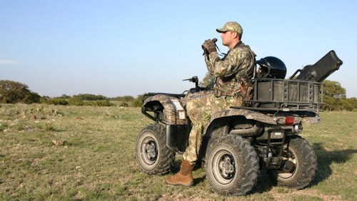 ATV-mounted scabbards are a good idea for hunters on the go. Consider stocking a scabbard or two, and display them prominently. 