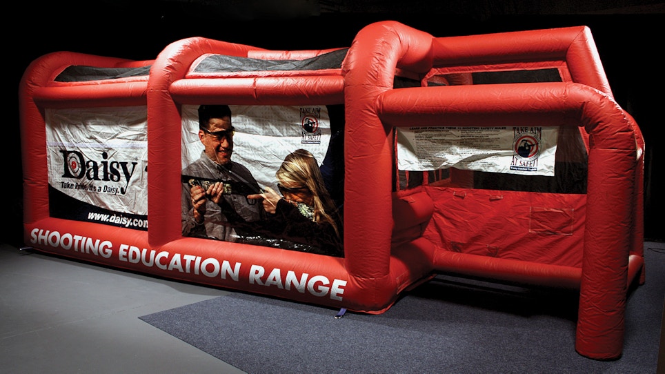 Daisy’s inflatable BB gun range heads on tour to teach firearm safety