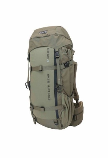 The Exo Mountain Gear K² 3500 pack is well equipped for day hunts or extended stays in the backcountry.