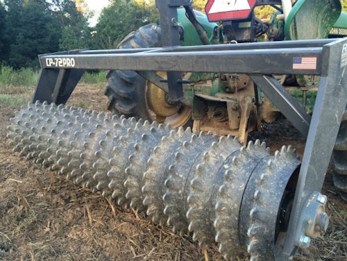 Cultipackers are rolled over the soil after seed has been planted to smooth out and firm up the seedbed. 