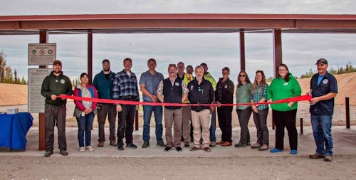 The August 24, 2022, grand re-opening event for South Cushman Shooting Range with Stutzman Engineering, Fairbanks North Star Borough Mayor, Great Northwest, Inc., Alaska Department of Fish & Game, U.S. Fish and Wildlife Service, Fairbanks North Star Borough Parks & Recreation.